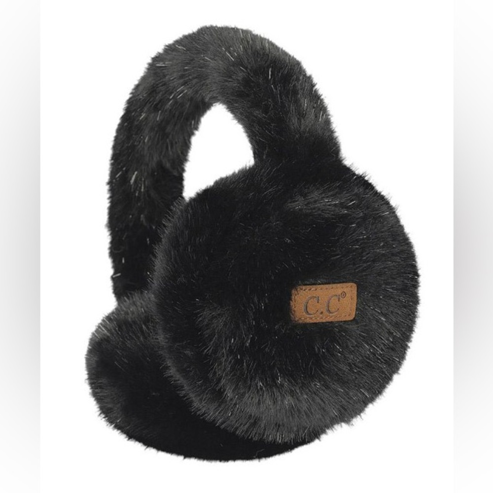 C.C Plush Black Earmuffs